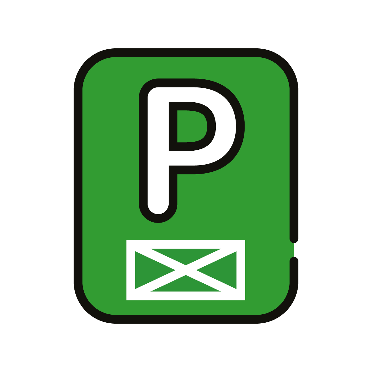 Dostępny parking z kopertą